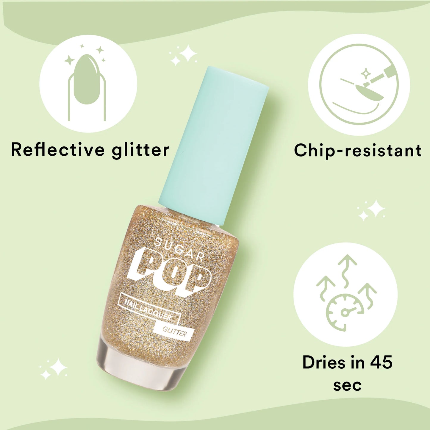 SUGAR POP Nail Lacquer Glitter - 02 Bling & Beyond