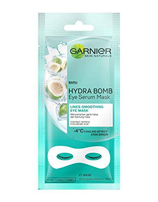 Garnier Skin Naturals, Eye Mask, Hydrating & Smoothing, Hydra Bomb