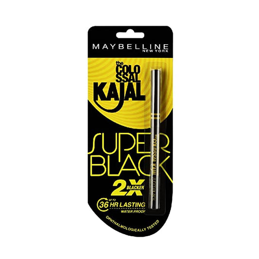 Maybelline New York Kajal, Super Black, Intense Colour, Sharp Definition, Long-lasting, Colossal Kajal