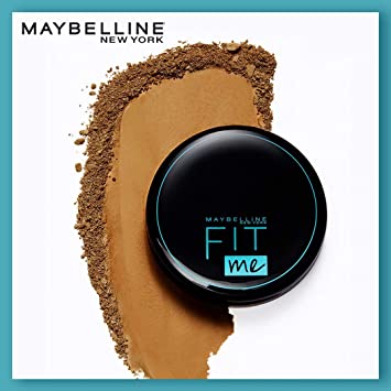 Maybelline New York Compact Powder, With SPF to Protect Skin from Sun, Absorbs Oil, Fit Me, 330 Tofee