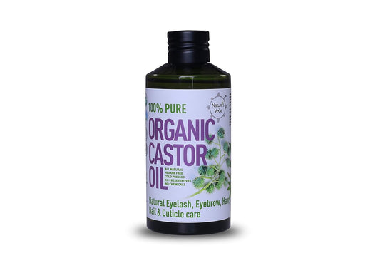 Nature’s Veda Castor Oil 200 ML – Organic | All-Natural Eyelash and Eyebrow Care | 200ml