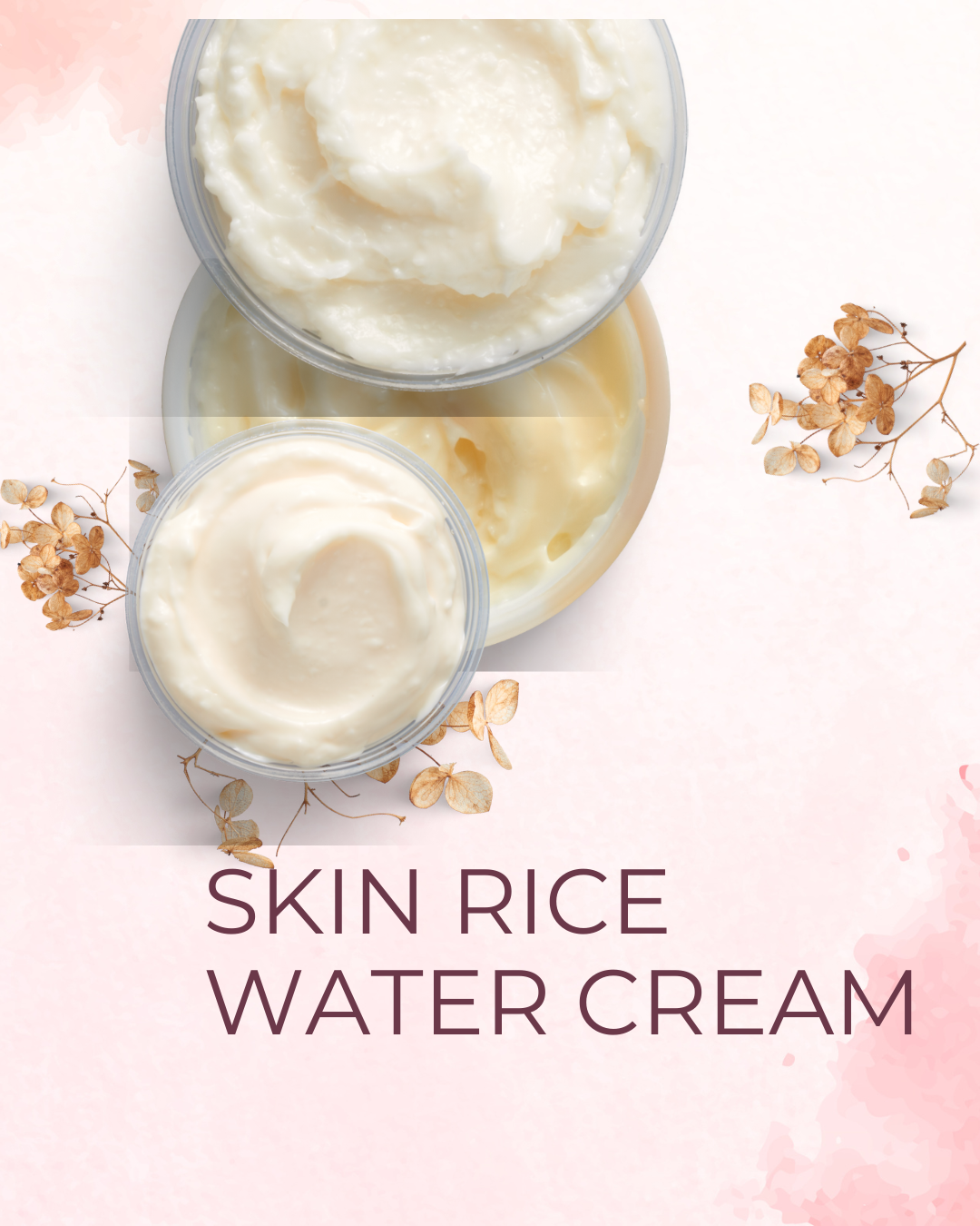 RICE WATER CREAM FOR  Bright & Even Tone .