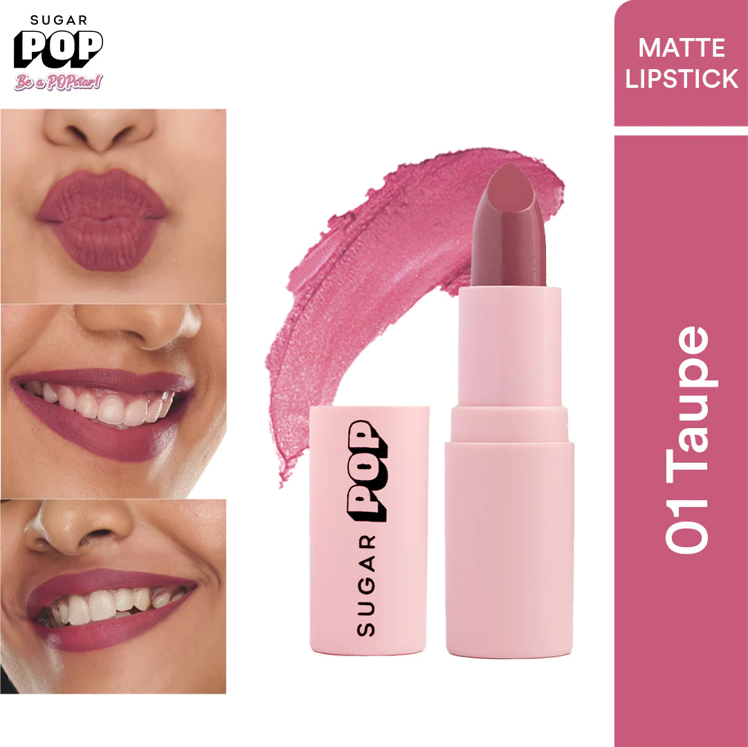 SUGAR POP Matte Lipstick - 01 Taupe