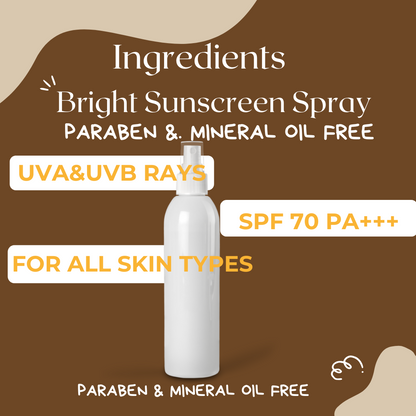 Sunscreen Spray FOR Premature  Ageing, and Skin Damage.