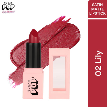 SUGAR POP Satin Matte Lipstick - 02 Lily