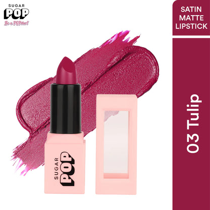 SUGAR POP Satin Matte Lipstick - 03 Tulip