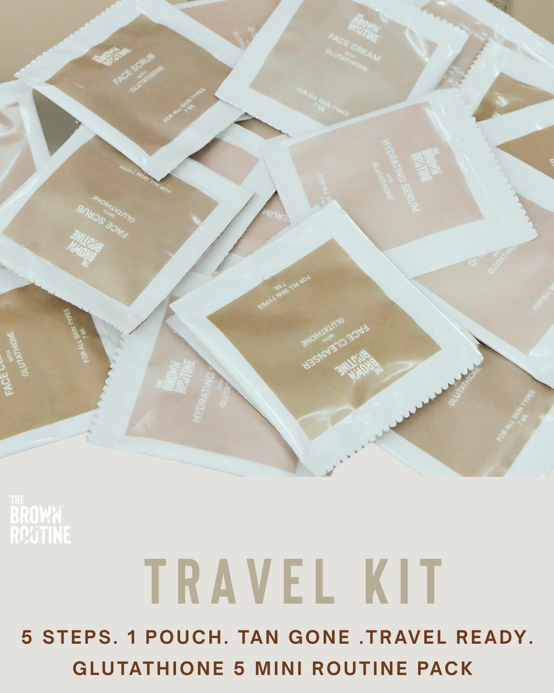 GLUTATHIONE 5 MINI PACK /Pigmentation Trial & Travel Kit – ₹639
