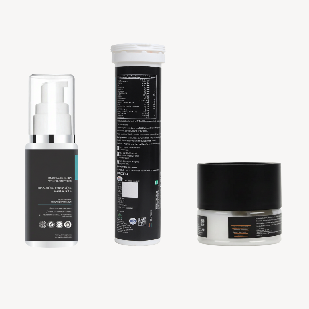 Hair Growth Trio Bundle | ⭐️ 87% experienced visible hair growth in 45 days|Save 1712.7 Rupees