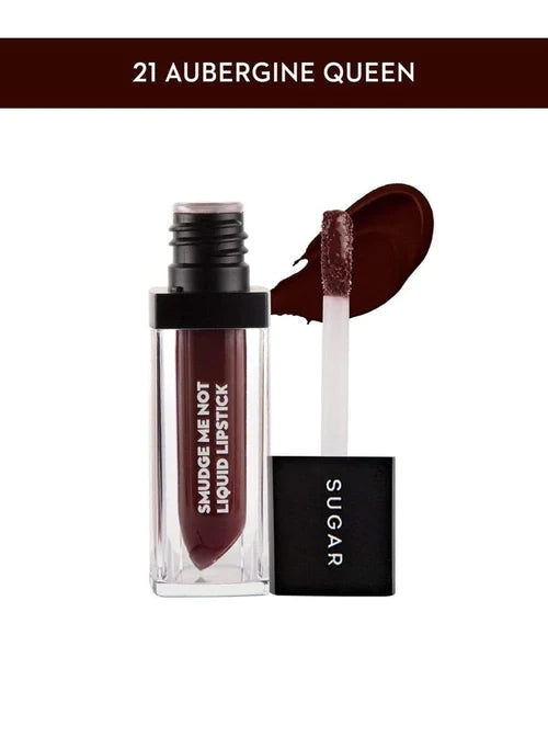 Smudge Me Not Liquid Lipstick - 21 Aubergine Queen (Blackened Burgundy)